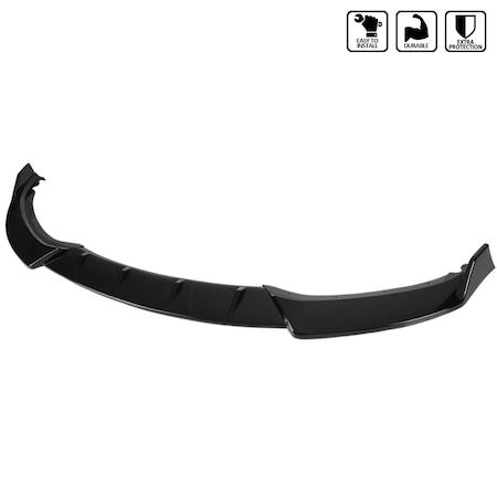 Spec-D Tuning Bmw F30 F35 Front Bumper Lip - Glossy Black 2016-2019 LPF-F3016GB-AK